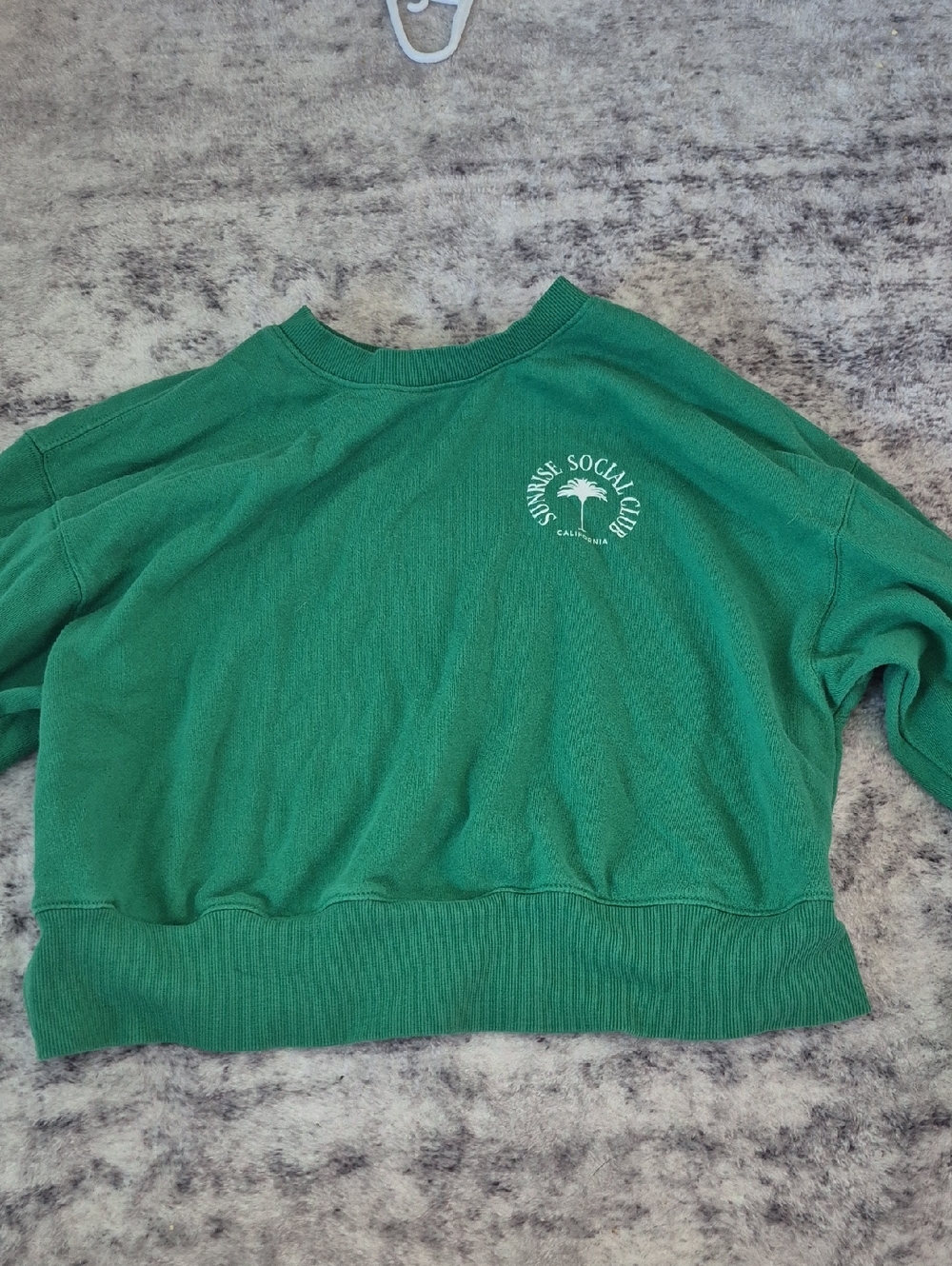 Old Navy Green Crewneck Sweatshirt with White Logo